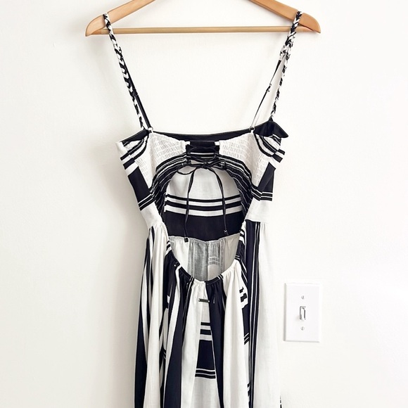 NWOT Maaji Boho Linen Blend Striped Ela Long Dress - Picture 14 of 16